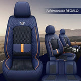 Funda Completa para Asientos de Auto en Cuero Legítimo + Juego de Alfombras Completo