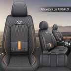 Funda Completa para Asientos de Auto en Cuero Legítimo + Juego Completo de Alfombras